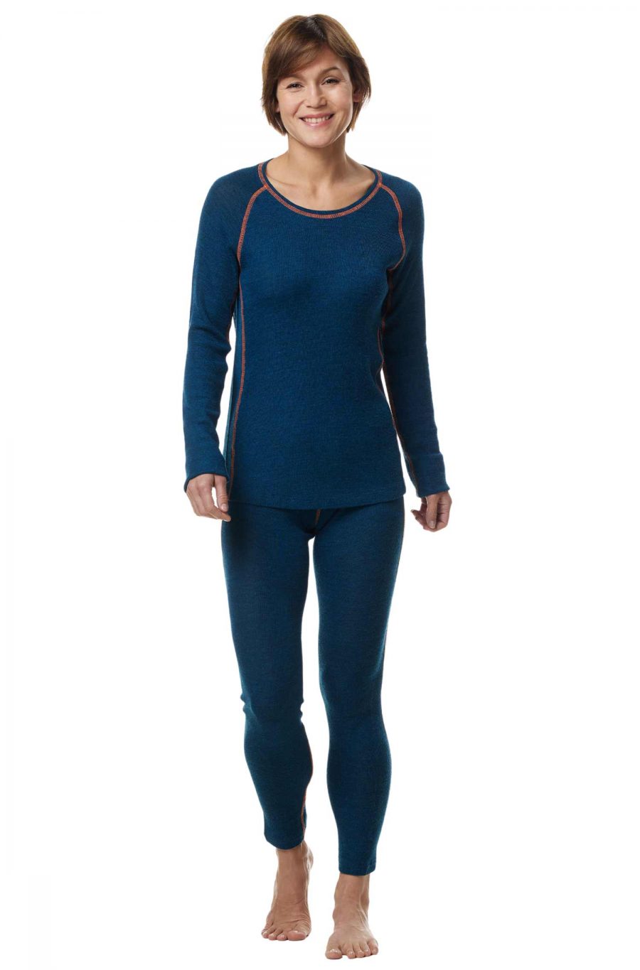 01313-4-petrol-orange-Thermo-Hose-St-Moritz-Damen-Herren-blau-thermo-regulierend-leicht-kein-kratzen-Alpaca-warm-winter Damen Royal Alpaka Leggings ST. MORITZ Thermowäsche petrol