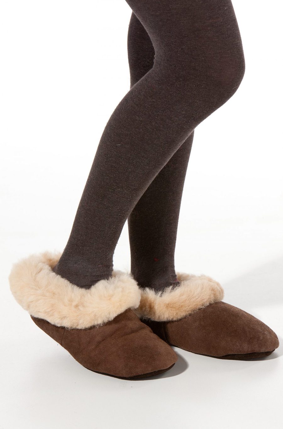 Alpaka Fellpantoffeln