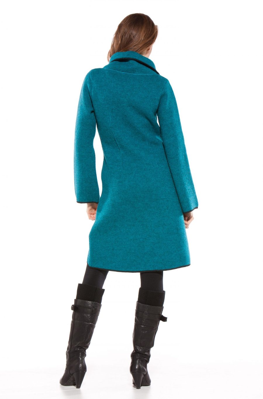 asi-tuerkis-02 Mantel Damen ASI gewalkt Alpaka Wolle asymmetrisch
