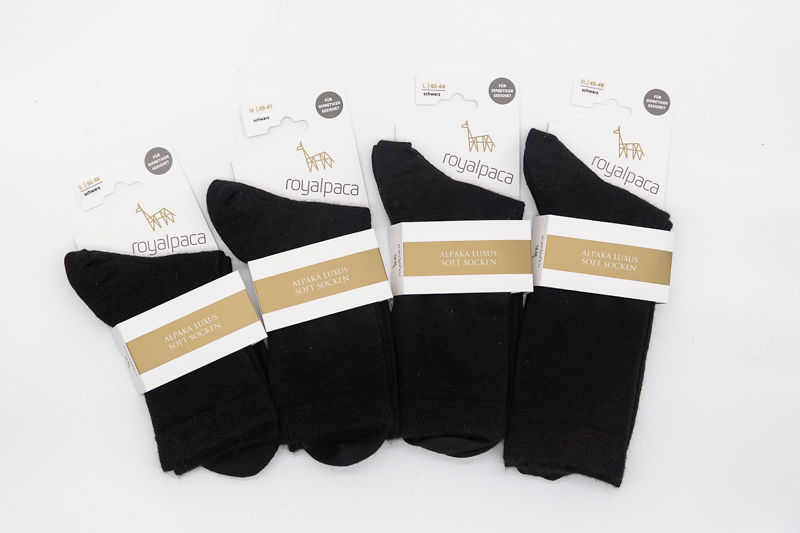 produkte11.0(c)dieSonne-01 Alpaka Luxus Soft Socken schwarz