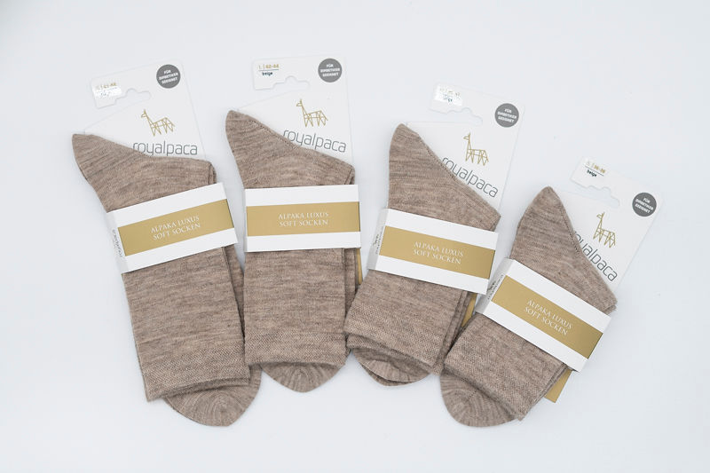 Alpaka Luxus Soft Socken beige
