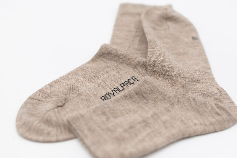 Alpaka Luxus Soft Socken beige