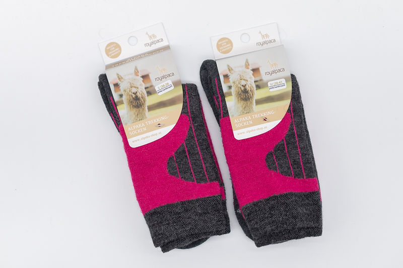 produkte12.0(c)dieSonne-012 Trekking / Outdoor Socken 70% Baby Alpaka pink