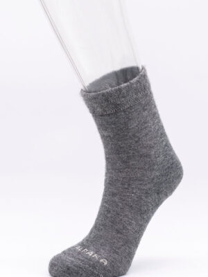Alpaka Winter Luxus Soft Socken grau