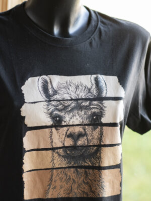 T-Shirt mit Lama Print